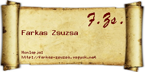 Farkas Zsuzsa névjegykártya